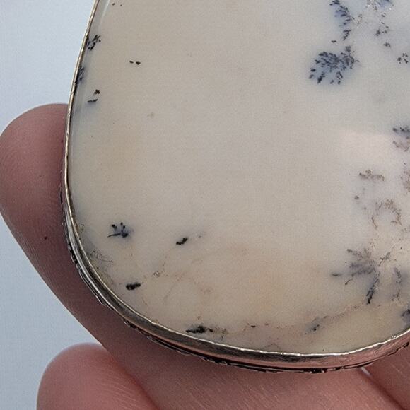 Necklace Pendants Dendritic Opal Handmade Jewelry Sterling Silver Bezel Setting - Picture 9 of 10